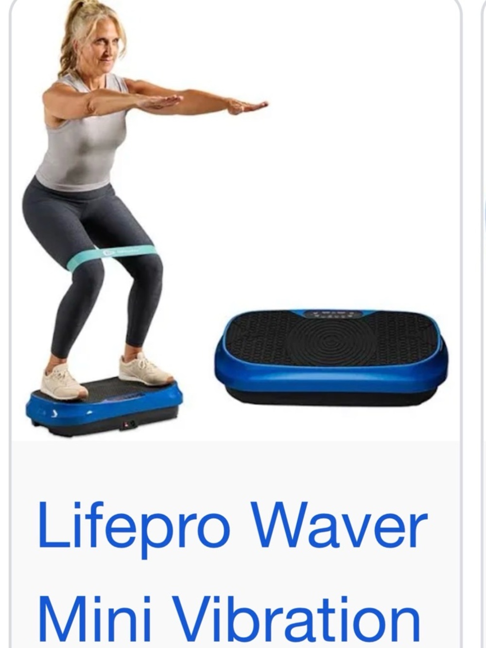 LED Display Vibration Platform - Black with Blue Trim